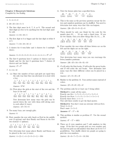 Chapter 2, Page 1 Chapter 2 Homework Solutions Compiled by Joe Kahlig