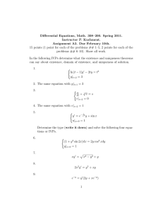 Diﬀerential Equations, Math. 308–200. Spring 2011. Instructor P. Kuchment.