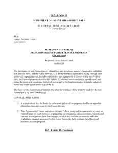 26.7 - Exhibit 19 AGREEMENT OF INTENT FOR A DIRECT SALE