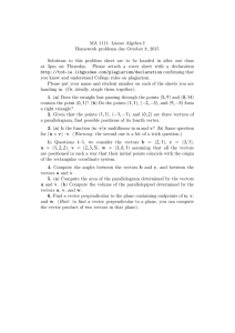 MA 1111: Linear Algebra I Homework problems due October 8, 2015