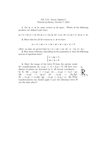 MA 1111: Linear Algebra I Tutorial problems, October 7, 2015