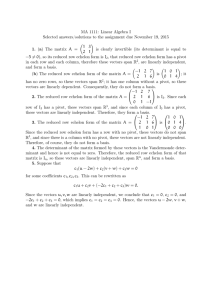 MA 1111: Linear Algebra I 1 3