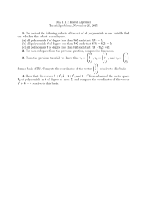 MA 1111: Linear Algebra I Tutorial problems, November 25, 2015