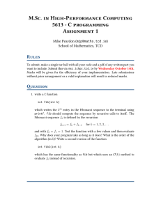 M.Sc. in High-Performance Computing 5613 - C programming Assignment 1 Rules