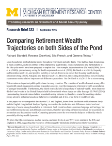 Comparing Retirement Wealth Trajectories on both Sides of the Pond