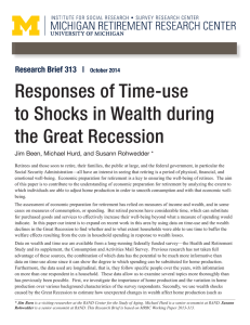 Responses of Time-use to Shocks in Wealth during the Great Recession