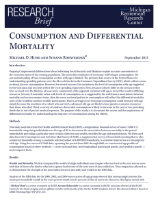 RESEARCH Consumption and Differential Mortality Brief