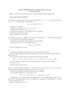 Module MA2E02 (Frolov), Multivariable Calculus Tutorial Sheet 8