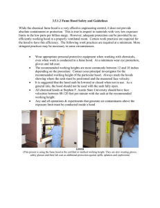 3.5.1.2 Fume Hood Safety and Guidelines