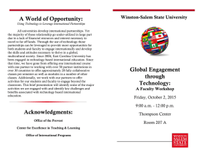 A World of Opportunity:  Winston-Salem State University