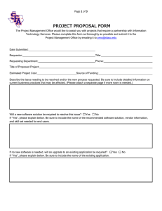 PROJECT PROPOSAL FORM 1