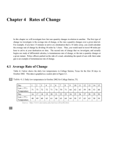 Chapter 4   Rates of Change