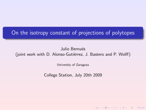 On the isotropy constant of projections of polytopes