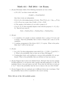 Math 411 - Fall 2014 - 1st Exam.