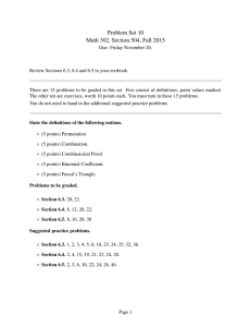 Problem Set 10 Math 302, Section 504, Fall 2015