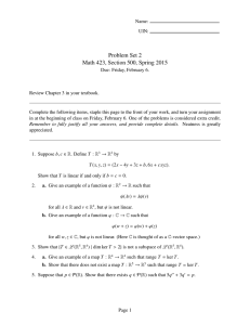 Problem Set 2 Math 423, Section 500, Spring 2015