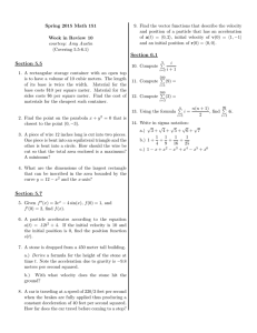 9. Find the vector functions that describe the velocity
