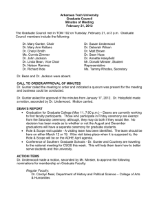 Arkansas Tech University Graduate Council Minutes of Meeting February 21, 2012