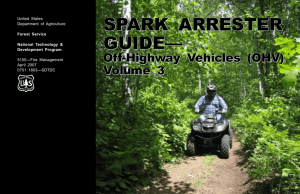 SPARK  ARRESTER GUIDE— Off-Highway  Vehicles  (OHV) Volume  3