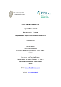 Public Consultation Paper Agri-taxation review Department of Finance