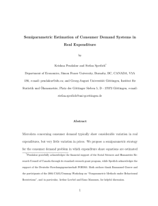 Semiparametric Estimation of Consumer Demand Systems in Real Expenditure