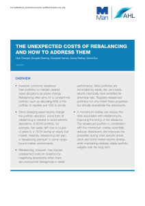 THE UNEXPECTED COSTS OF REBALANCING AND HOW TO ADDRESS THEM