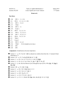 MATH 311 Topics in Applied Mathematics I Spring 2015 Sections 502,503