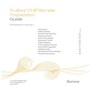TruSeq ChIP Sample Preparation Guide