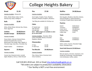 College Heights Bakery Bread  $1.50