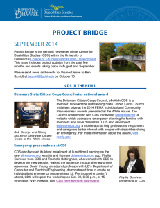 Project Bridge is the periodic newsletter of the Center for
