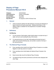 Display of Flags  Procedures Manual 310-A 1.