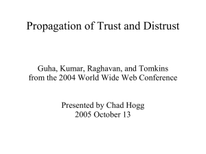 Propagation of Trust and Distrust