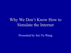 Why We Don’t Know How to Simulate the Internet