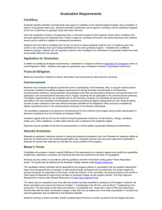 Graduation Requirements Candidacy