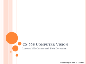 CS 558 C V OMPUTER ISION