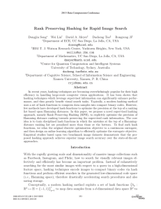 Rank Preserving Hashing for Rapid Image Search