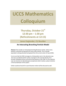 UCCS Mathematics Colloquium  Thursday, October 21