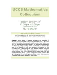 UCCS Mathematics Colloquium Tuesday, January 19