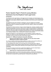 Parole: Question Paper 6: Parole for young offenders Introduction