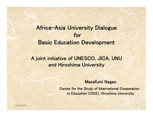 Africa-Asia University Dialogue for  Basic Education