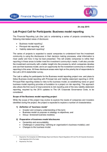 Lab Project Call for Participants: Business model reporting
