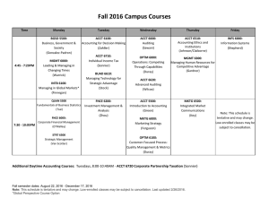 Fall 2016 Campus Courses