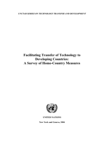 Facilitating Transfer of Technology to Developing Countries: