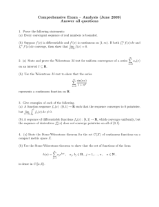 Comprehensive Exam – Analysis (June 2009) Answer all questions