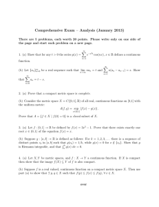 Comprehensive Exam – Analysis (January 2013)