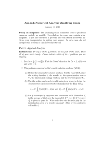 Applied/Numerical Analysis Qualifying Exam