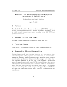 BBF RFC 29: Naming of standards of physical 1 Purpose
