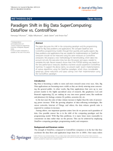 Paradigm Shift in Big Data SuperComputing: DataFlow vs. ControlFlow Open Access