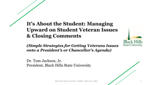 It’s About the Student: Managing Upward on Student Veteran Issues