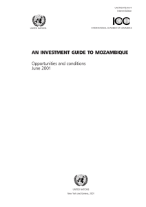 AN INVESTMENT GUIDE TO MOZAMBIQUE Opportunities and conditions June 2001